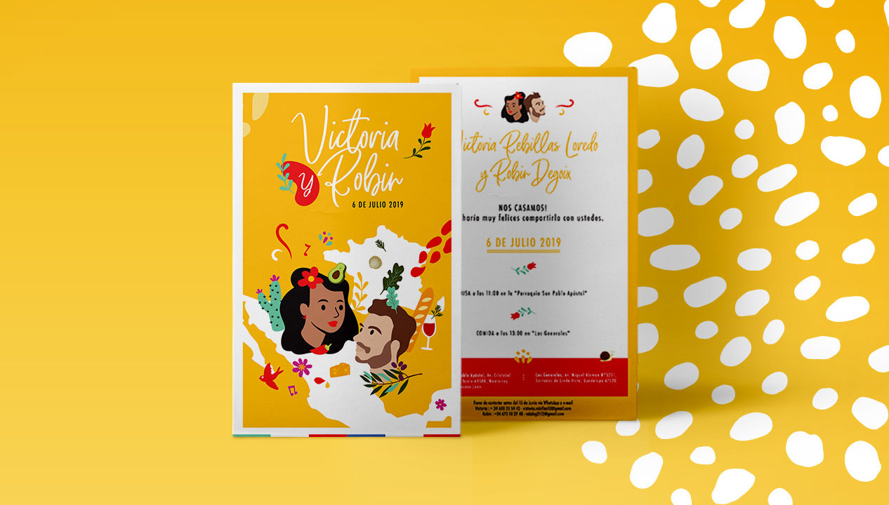 Faire-part mariage mexicain - Chloe Bis - Graphiste Webdesigner