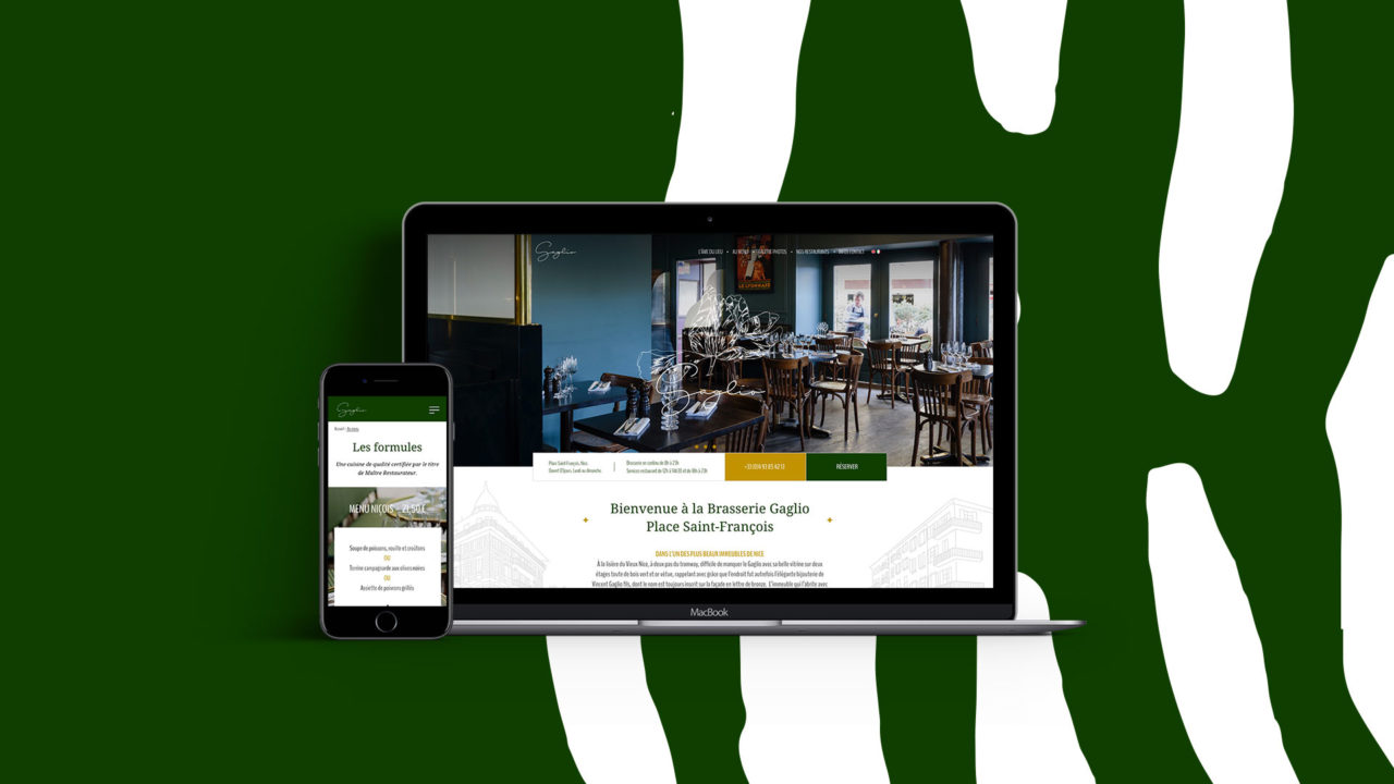 Site internet Gaglio restaurant - Chloe Bis - Graphiste Webdesigner